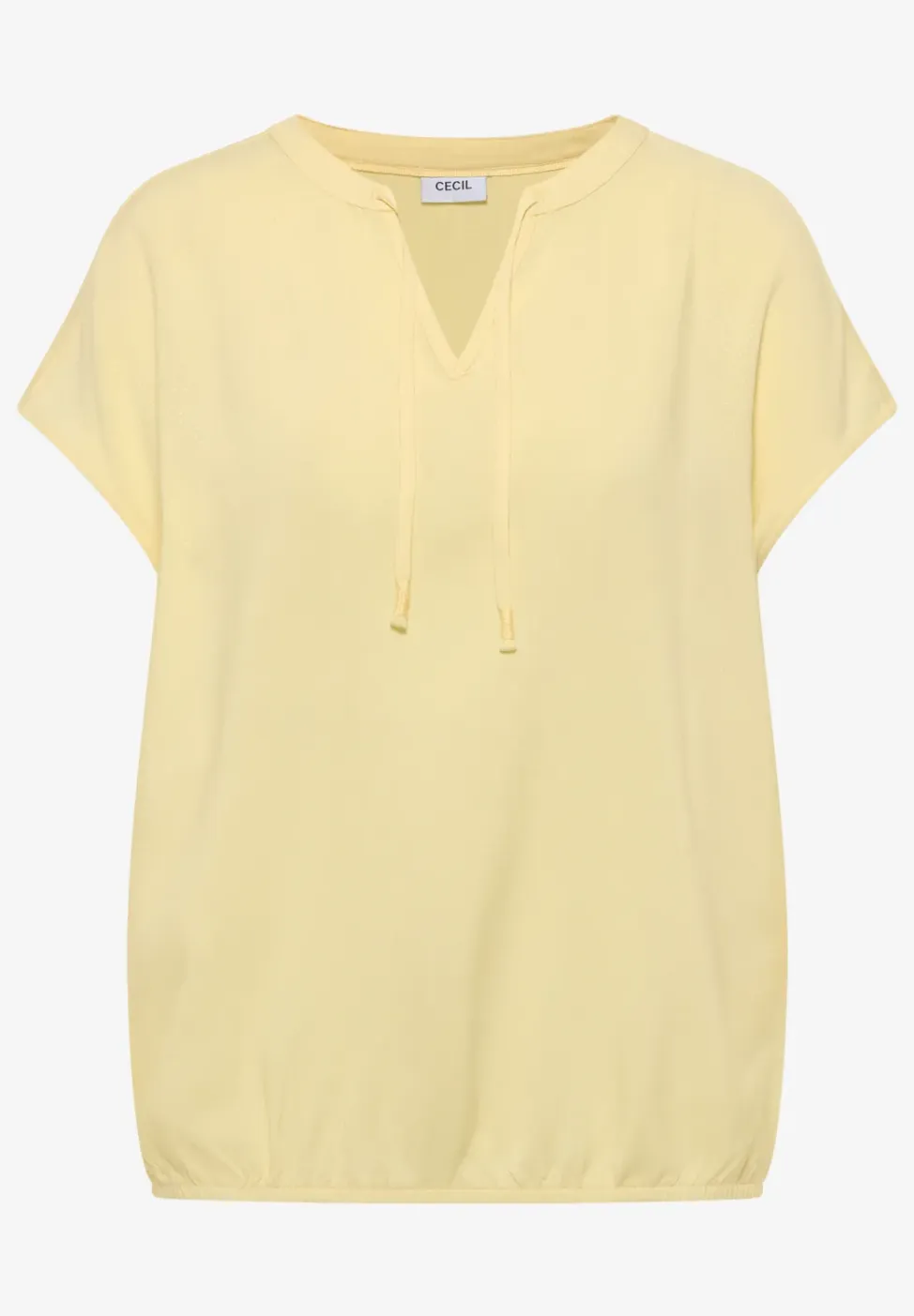 Blouse met korte mouwen en structuurmix