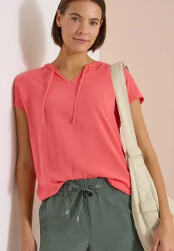 Blouse met korte mouwen en structuurmix