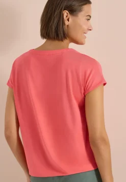 Blouse met korte mouwen en structuurmix