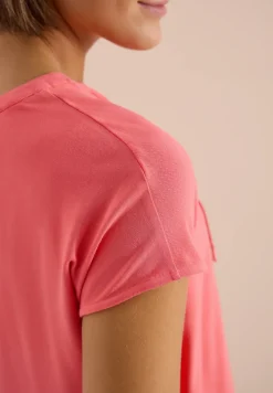 Blouse met korte mouwen en structuurmix