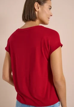 Blouse met korte mouwen en structuurmix