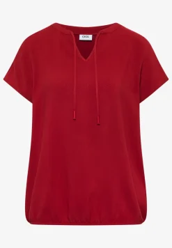 Blouse met korte mouwen en structuurmix