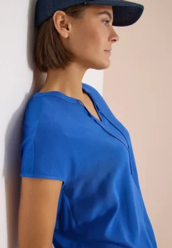 Blouse met korte mouwen en structuurmix