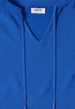 Blouse met korte mouwen en structuurmix