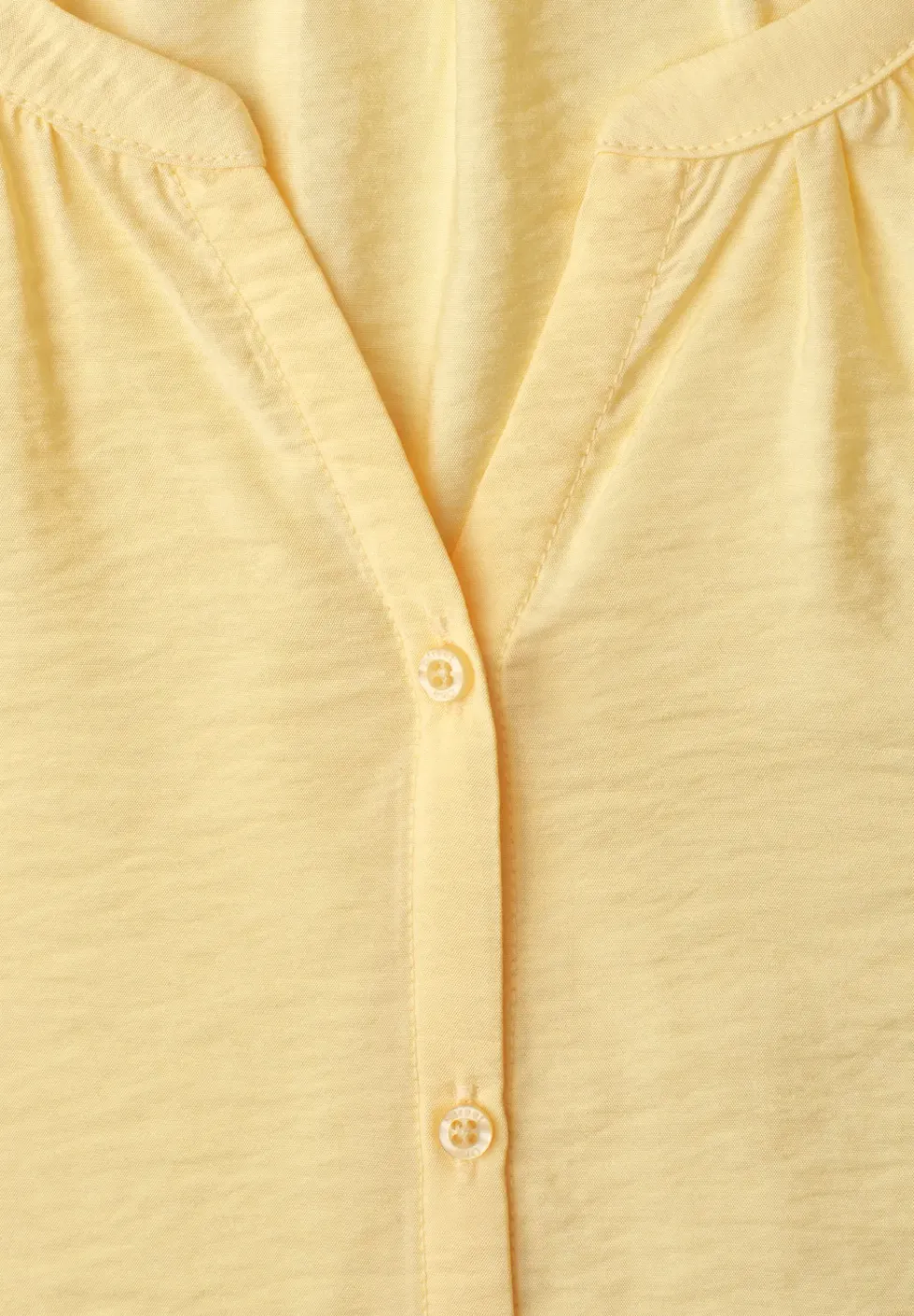 Blouse met korte mouwen, gespleten hals en knopen