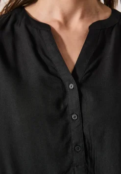 Blouse met korte mouwen in effen kleur