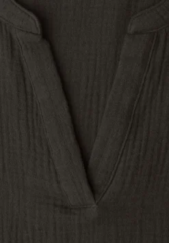 Blouse met korte mouwen in mousseline kwaliteit