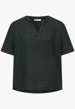 Blouse met korte mouwen in mousseline kwaliteit