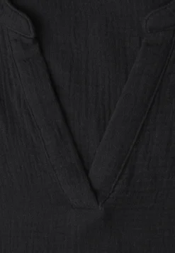 Blouse met korte mouwen in mousseline kwaliteit