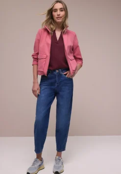 Blouse met korte mouwen in mousseline kwaliteit