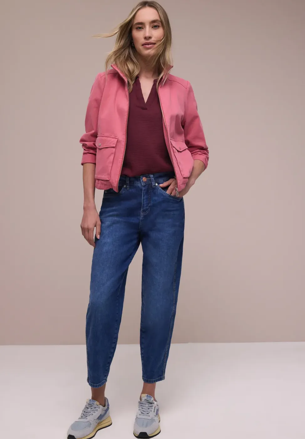 Blouse met korte mouwen in mousseline kwaliteit