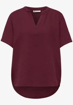 Blouse met korte mouwen in mousseline kwaliteit
