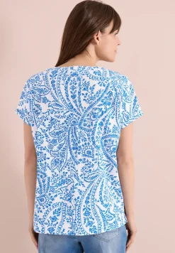 Blouse met korte mouwen in seersucker kwaliteit