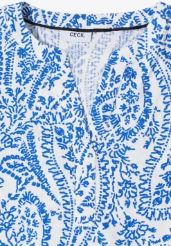 Blouse met korte mouwen in seersucker kwaliteit