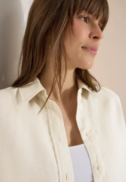 Blouse met korte mouwen van puur linnen