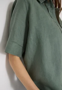 Blouse met korte mouwen van puur linnen
