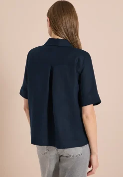 Blouse met korte mouwen van puur linnen