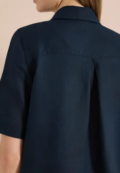 Blouse met korte mouwen van puur linnen