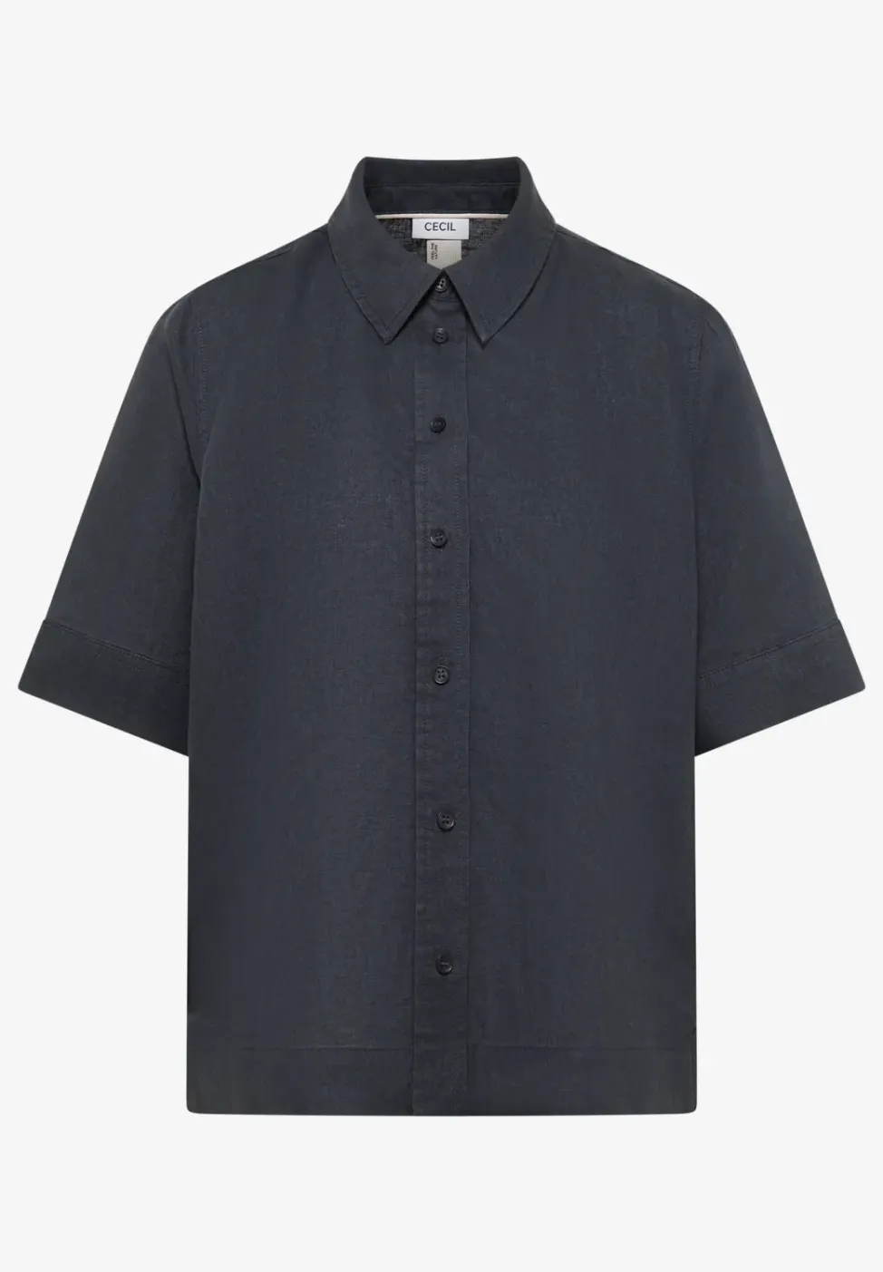 Blouse met korte mouwen van puur linnen