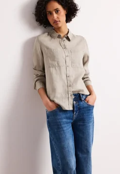 Blouse met lange mouwen en borstzakken