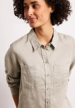 Blouse met lange mouwen en borstzakken