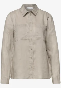 Blouse met lange mouwen en borstzakken