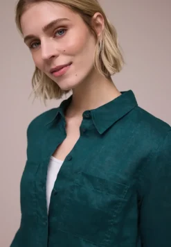 Blouse met lange mouwen en borstzakken