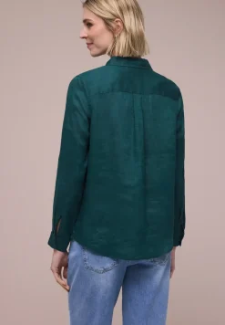 Blouse met lange mouwen en borstzakken