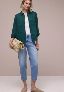 Blouse met lange mouwen en borstzakken
