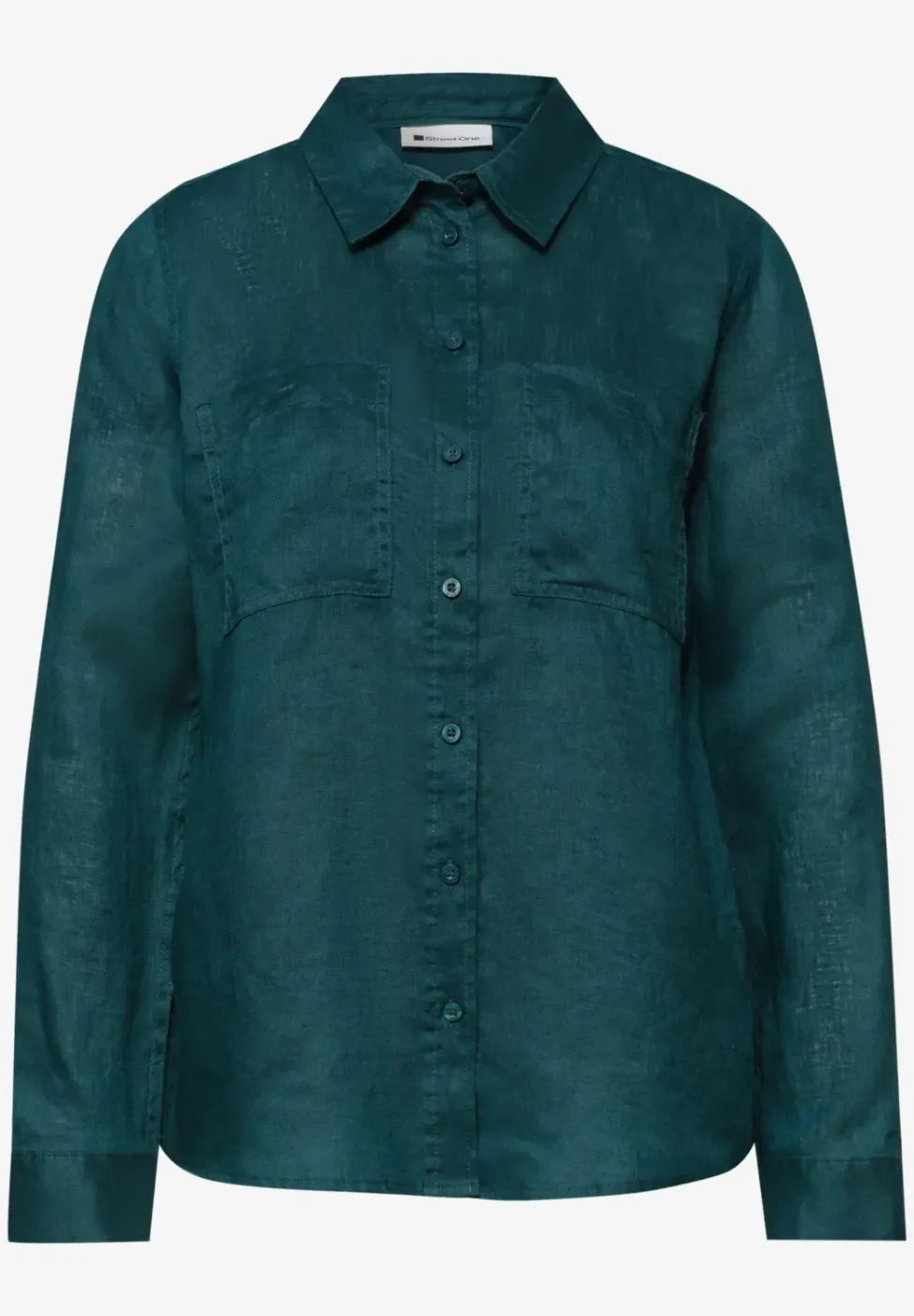 Blouse met lange mouwen en borstzakken