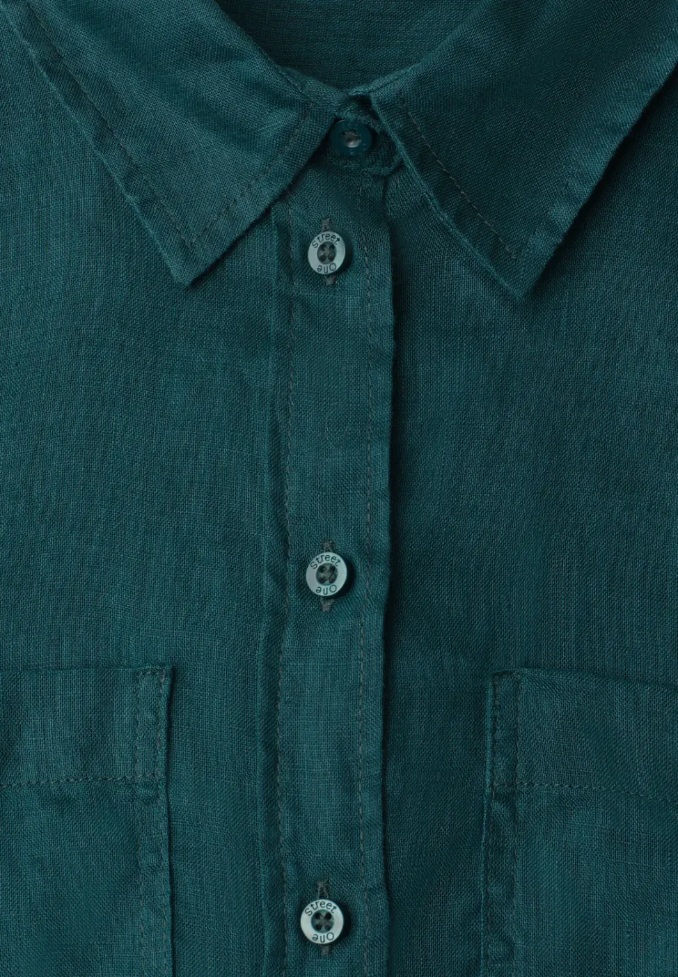 Blouse met lange mouwen en borstzakken