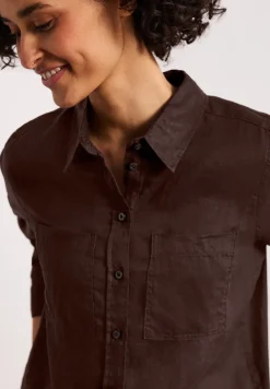 Blouse met lange mouwen en borstzakken