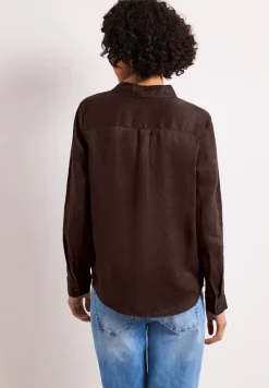 Blouse met lange mouwen en borstzakken