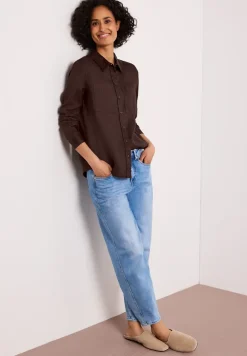 Blouse met lange mouwen en borstzakken