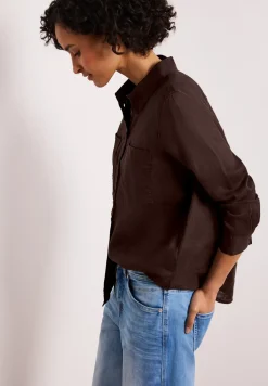 Blouse met lange mouwen en borstzakken