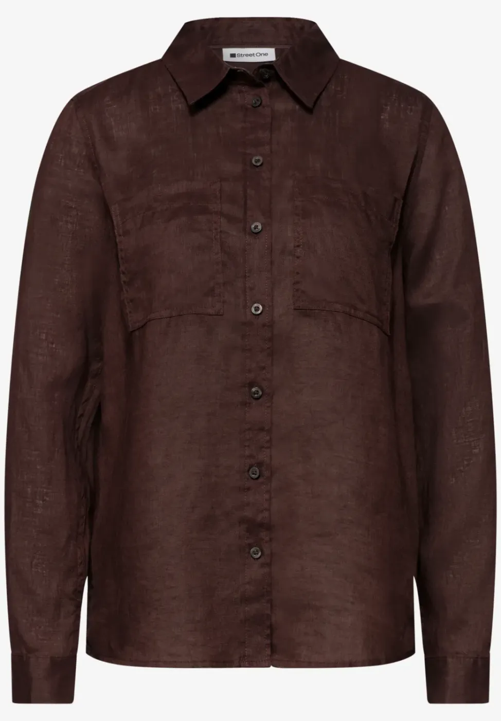Blouse met lange mouwen en borstzakken