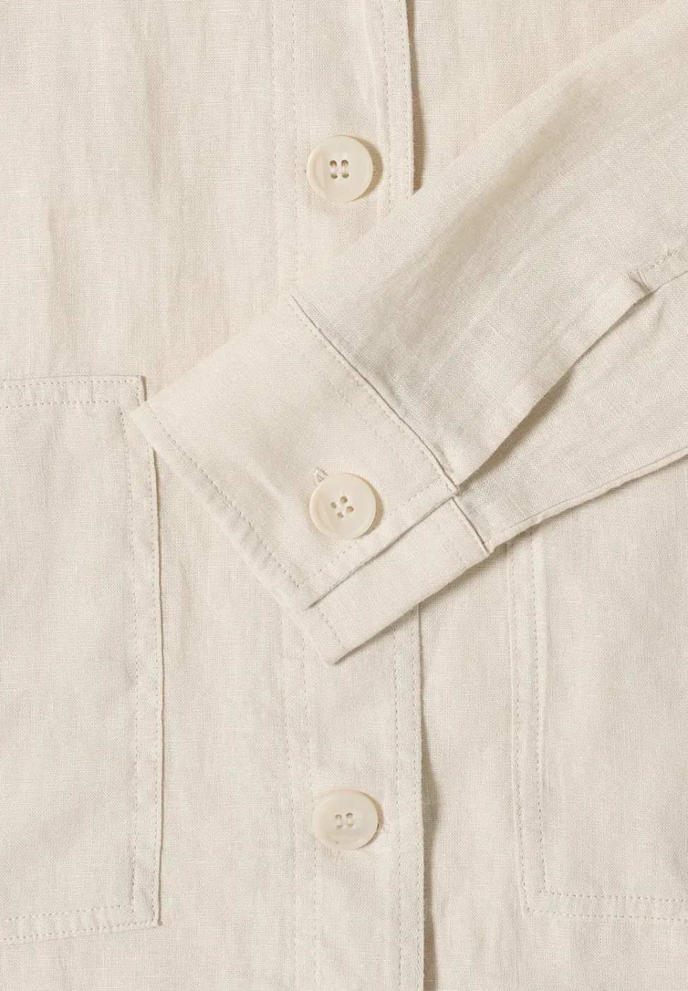 Blouse met lange mouwen en linnen overhemdkraag