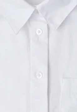 Blouse met lange mouwen en overhemdkraag in keperstof