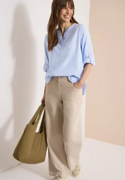 Blouse met lange mouwen in seersucker kwaliteit