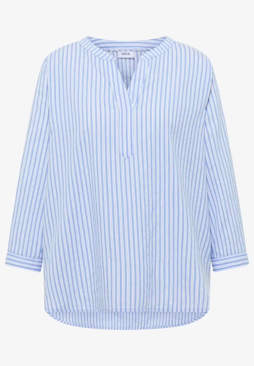 Blouse met lange mouwen in seersucker kwaliteit