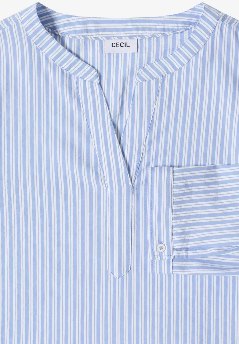Blouse met lange mouwen in seersucker kwaliteit