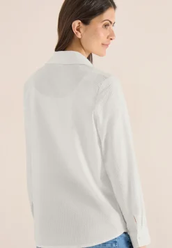 Blouse met lange mouwen, structuur en knopen