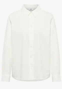 Blouse met lange mouwen, structuur en knopen