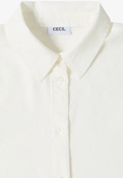 Blouse met lange mouwen, structuur en knopen