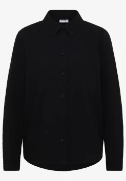 Blouse met lange mouwen, structuur en knopen