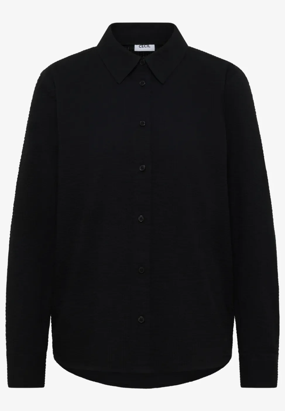 Blouse met lange mouwen, structuur en knopen