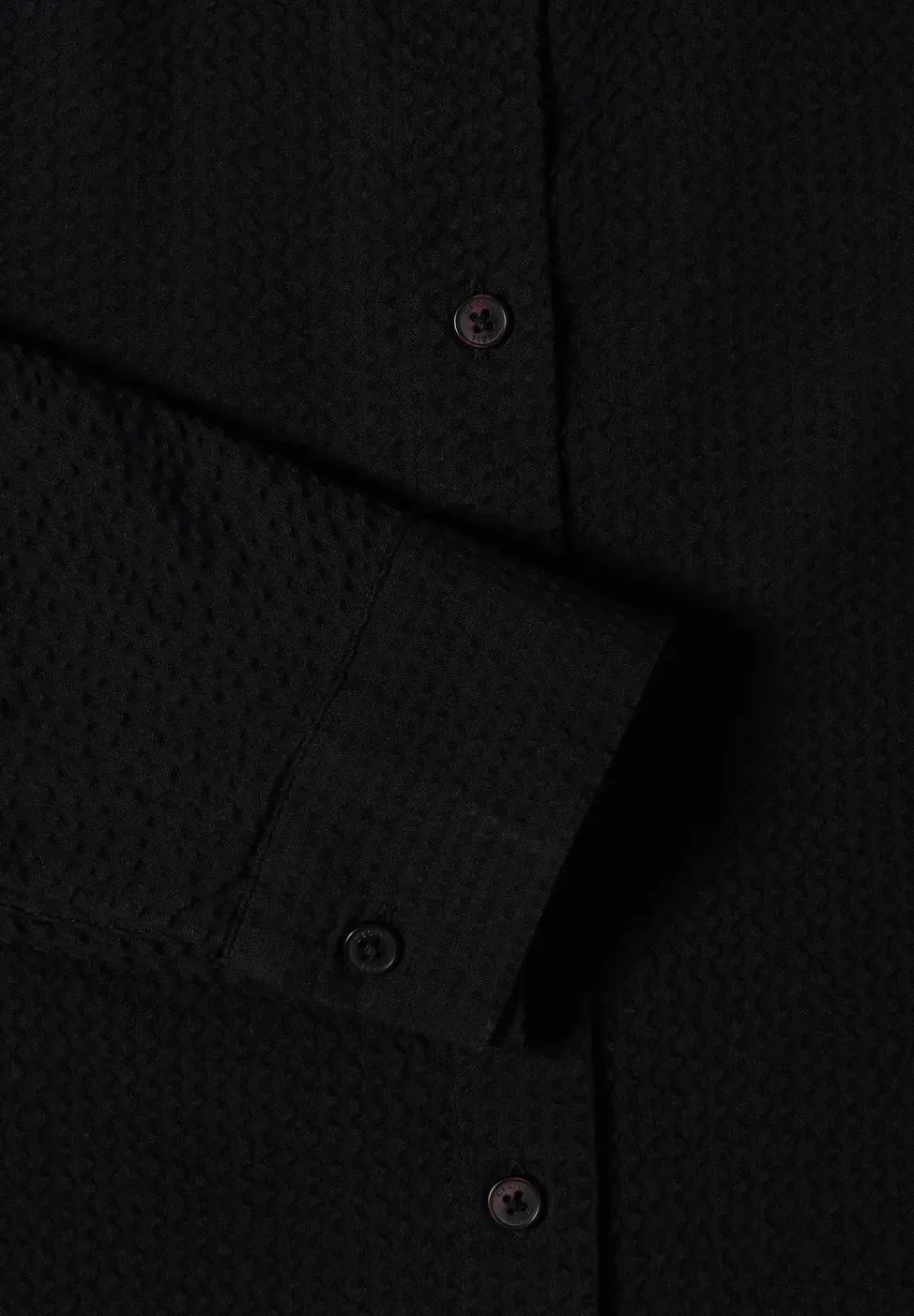 Blouse met lange mouwen, structuur en knopen