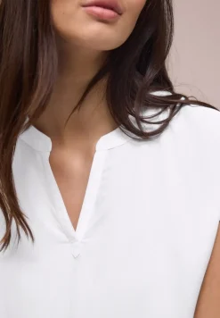 Blouse met losse schouders en gespleten hals