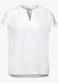 Blouse met losse schouders en gespleten hals