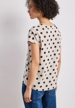 Blouse met losse schouders en gespleten hals